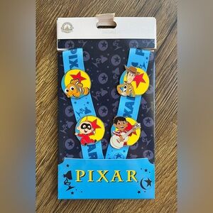 Disney Parks Pixar 4 Pin Lanyard Starter Set